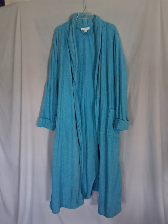 The Unbranded Brand Other - Turquoise Open-Front Long Cozy Robe/Cardigan
